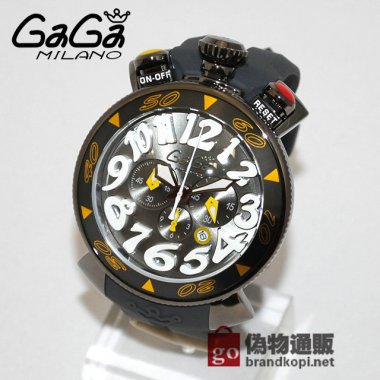 GaGa MILANO （ガガミラノ） 時計 腕時計 クロノ 48mm グレー ラバー/ガンメタル 60546G 6054.6 メンズ|ガガミラノ時計スーパーコピー品