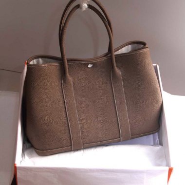 HERMES エルメス ガーデンパーティ 36 PM エトープ ネゴンダ(オールレザー型押し)GardenPartyBag007