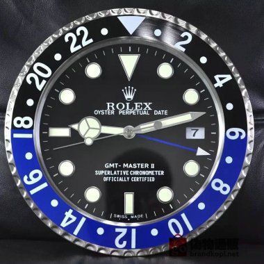 ☆ROLEX ロレックス 壁掛け時計 展示用掛け時計で安価な電波掛時計 インテリア＆キッチン のお洒落な掛け時計 上品☆GZ027