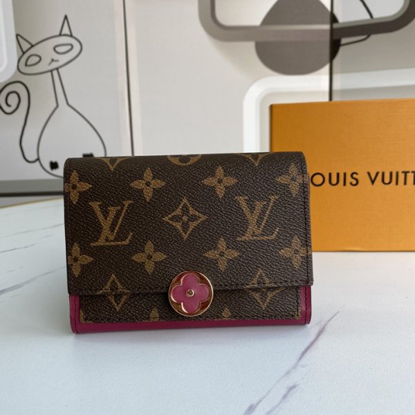 ルイヴィトン財布 Louis Vuitton LV FLORE COMPACT WALLETコンパクトウォレット 財布 M64587XD
