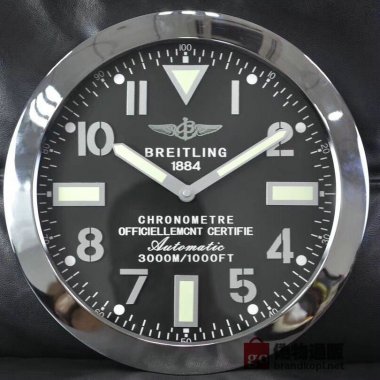 ☆BREITLING ブライトリング 壁掛け時計 展示用掛け時計で安価な電波掛時計 インテリア＆キッチン のお洒落な掛け時計 上品☆GZ069