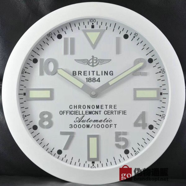 ☆BREITLING ブライトリング 壁掛け時計 展示用掛け時計で安価な電波掛時計 インテリア＆キッチン のお洒落な掛け時計 上品☆GZ071