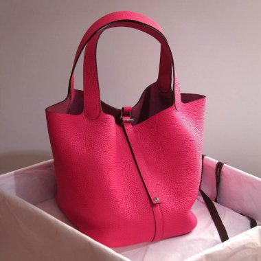 HERMES エルメス 21 トートバッグ カデナ付き MM ハンドバッグ ピコタンロックMM トリヨン シルバー金具H1048-001
