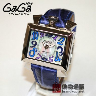 GaGa MILANO （ガガミラノ） 時計 腕時計 NAPOLEONE ナポレオーネ 40mm ブルー レザー/ホワイトシェル/シルバー 6030.3 60303 ボーイズ レディース|ガガミラノ時計スーパーコピー品