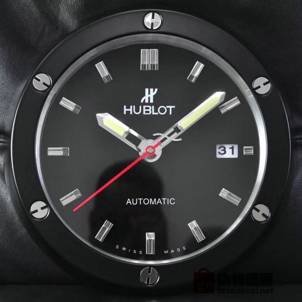 ☆HUBLOT ウブロ壁掛け時計 展示用掛け時計で安価な電波掛時計 インテリア＆キッチン のお洒落な掛け時計 上品☆GZ056