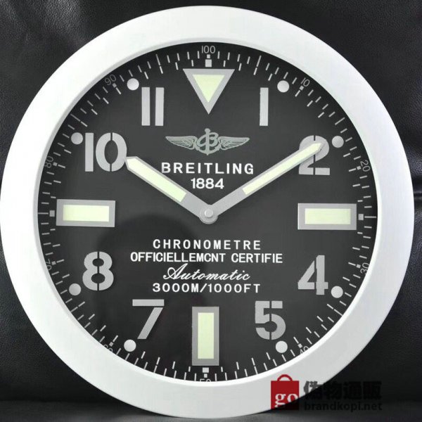 ☆BREITLING ブライトリング 壁掛け時計 展示用掛け時計で安価な電波掛時計 インテリア＆キッチン のお洒落な掛け時計 上品☆GZ070