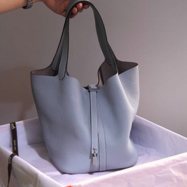 HERMES エルメス 21 トートバッグ カデナ付き MM ハンドバッグ ピコタンロックMM トリヨン シルバー金具H1048-013