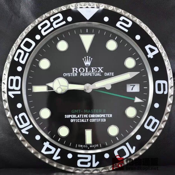 ☆ROLEX ロレックス 壁掛け時計 展示用掛け時計で安価な電波掛時計 インテリア＆キッチン のお洒落な掛け時計 上品☆GZ023
