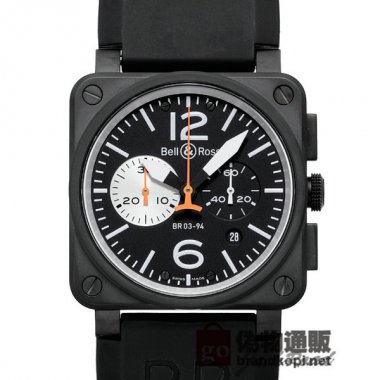 BELL＆ROSS ベル＆ロス 時計 BR03-94 ブラック&ホワイト【BR03-94 CFBW-R】 BR03-9