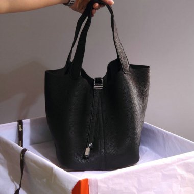 HERMES エルメス 21 トートバッグ カデナ付き MM ハンドバッグ ピコタンロックMM トリヨン シルバー金具H1048-012