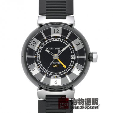LOUIS VUITTON ルイ・ヴィトン時計 タンブール イン・ブラック オートマティック GMT【Q113K0】 Tamb