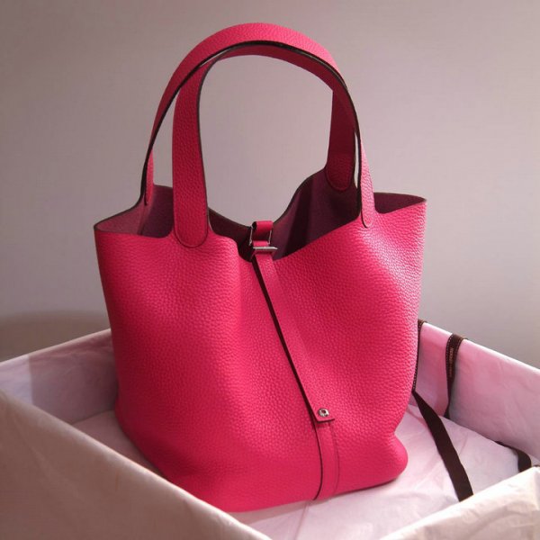 HERMES エルメス 21 トートバッグ カデナ付き MM ハンドバッグ ピコタンロックMM トリヨン シルバー金具H1048-001