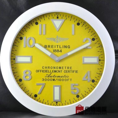 ☆BREITLING ブライトリング 壁掛け時計 展示用掛け時計で安価な電波掛時計 インテリア＆キッチン のお洒落な掛け時計 上品☆GZ073