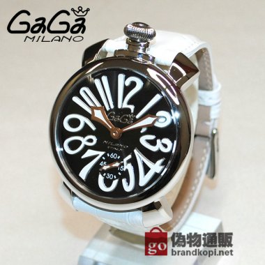GaGa MILANO （ガガミラノ） 時計 腕時計 MANUALE マニュアーレ マヌアーレ 48mm ホワイトレザー/シルバー/ブラック 5010.06S 501006S 5010.6S 50106S メンズ スイスメイド|ガガミラノ時計スーパーコピー品