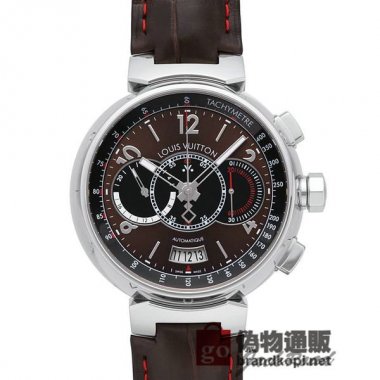 LOUIS VUITTON ルイ・ヴィトン時計 タンブール クロノグラフ ヴォワイヤージュ ブラウン リミテッド【Q102Q0