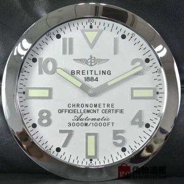 ☆BREITLING ブライトリング 壁掛け時計 展示用掛け時計で安価な電波掛時計 インテリア＆キッチン のお洒落な掛け時計 上品☆GZ068