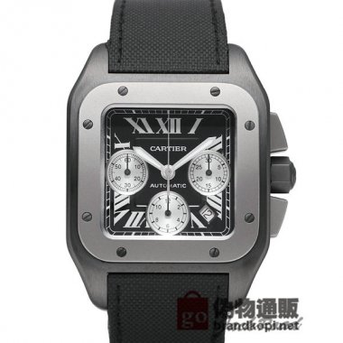CARTIER カルティエ時計 サントス100 カーボン クロノグラフ【W2020005】 Santos 100 Carbon
