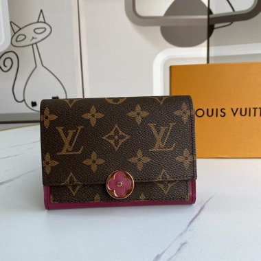 ルイヴィトン財布 Louis Vuitton LV FLORE COMPACT WALLETコンパクトウォレット 財布 M64587XD
