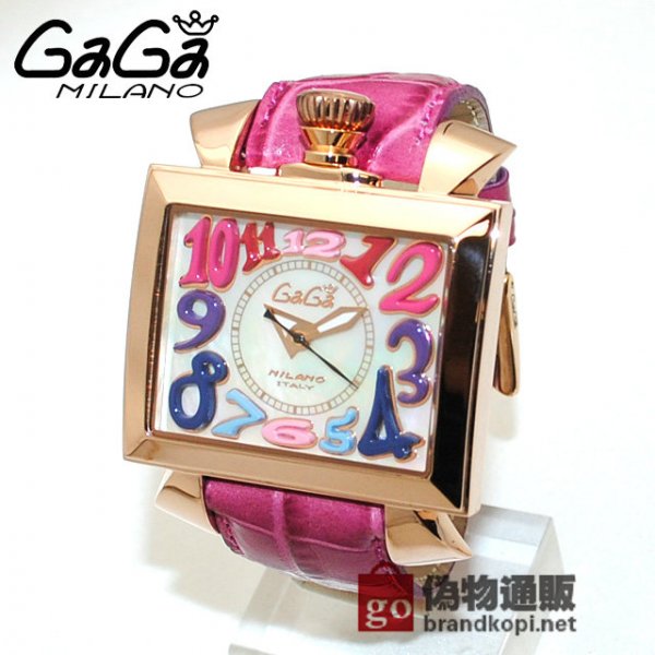 GaGa MILANO （ガガミラノ） 時計 腕時計 NAPOLEONE ナポレオーネ 48mm ピンク レザー/ピンクゴールド 6001.1|ガガミラノ時計スーパーコピー品