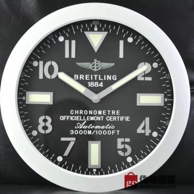 ☆BREITLING ブライトリング 壁掛け時計 展示用掛け時計で安価な電波掛時計 インテリア＆キッチン のお洒落な掛け時計 上品☆GZ070