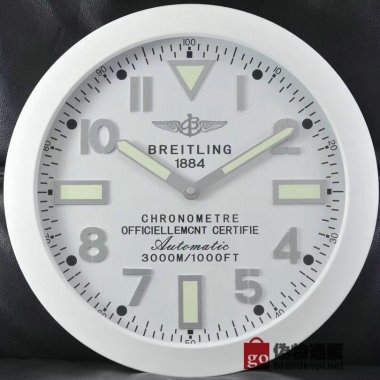 ☆BREITLING ブライトリング 壁掛け時計 展示用掛け時計で安価な電波掛時計 インテリア＆キッチン のお洒落な掛け時計 上品☆GZ071