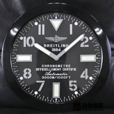 ☆BREITLING ブライトリング 壁掛け時計 展示用掛け時計で安価な電波掛時計 インテリア＆キッチン のお洒落な掛け時計 上品☆GZ067