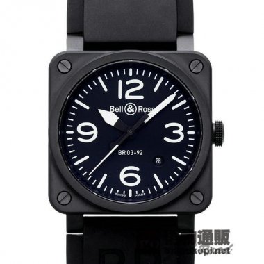 BELL＆ROSS ベル＆ロス 時計 BR03-92 ブラック マット【BR03-92 BLACK MATTE】 BR03-9
