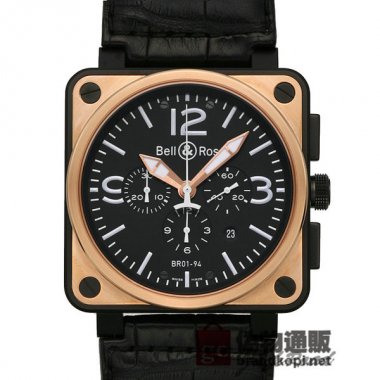 BELL＆ROSS ベル＆ロス 時計 BR01-94 クロノグラフ ピンクゴールド カーボン【BR01-94PGC-AL】 B
