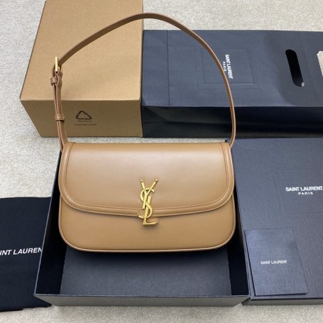 SAINT LAURENT 832332 ラムレザー ゴールド ハンドバッグ クラシック 29x18cm サイズ:29x18cm