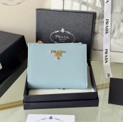 PRADA 1ML050 短財布 サフィアーノ十字紋 牛皮 サイズ:10x9cm