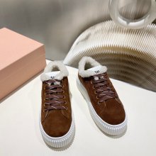 【MIUMIU】ビスケットシューズ厚底スニーカーウールスニーカーレディース