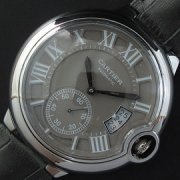 CARTIER カリブル ドゥ Asian 自動巻き スモセコ グレー 日付 視認性高い