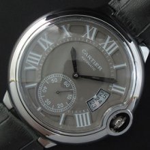 CARTIER カリブル ドゥ Asian 自動巻き スモセコ グレー 日付 視認性高い