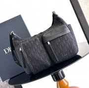 DIOR ライダーソフト餃子バッグ オブリーク 黒 サイズ:36x30.5x14.5cm