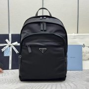 Prada クラシック リュック クロスカーフレザー ブラック 2VH048 サイズ:43.5x31x20cm