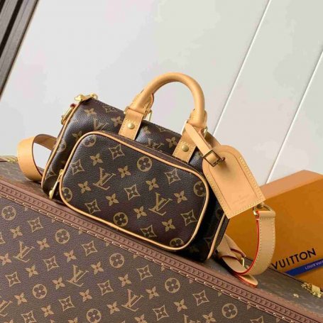 LOUIS VUITTON M14981 牛皮 モノグラム キャンバス ハンドバッグ サイズ:25.0x15.0x11.0cm