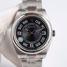 ROLEX 116000 オイスターパーペチュアル ブラック ホワイトサークル 2836搭載