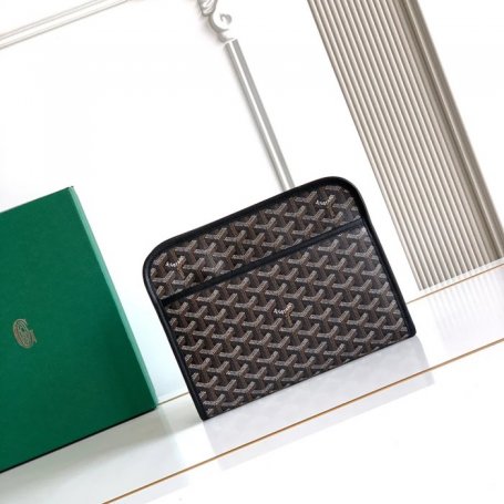 GOYARD ジュヴァンス 中洗面ポーチ 黒 サイズ:24.5x19cm