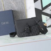DIOR サドルメッセンジャー 黒布ジャガード サイズ:23x18cm