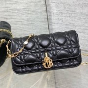 DIOR ラムレザー、チェーン レター ブラック チェーンバッグ クラシック 18.5x10.0x4.0cm サイズ:18.5x10cm