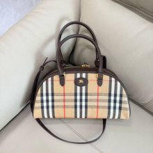 BURBERRY 2343 カーフスキン チェック 斜め掛けバッグ クラシックチェック 34x17x12cm サイズ:34x17x12cm