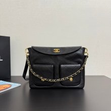 CHANEL 99464 カーフレザー 荔枝紋 ショルダーバッグ ヴィンテージ ファッショナブル 30×20×5cm サイズ:30×20×5cm