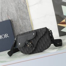 DIOR サドルメッセンジャー オブリーク 黒 サイズ:24x16.5x5.5cm