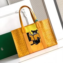 GOYARD 020220 キャンバス イエロー ショルダーバッグ、ハンドバッグ、トートバッグ キャンバス 45x32x15cm サイズ:45x32x15cm