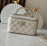 CHANEL 66049 ブラック×ホワイト 17×9.5×7.8cm サイズ:17×9.5×7.8cm