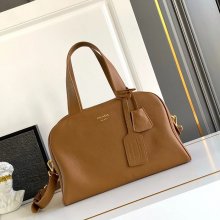 PRADA 1BB148 レザー ゴールド 斜め掛けバッグ、ショルダーバッグ、ハンドバッグ、ハンドバッグ クラシック 33x22x14cm サイズ:33x22x14cm