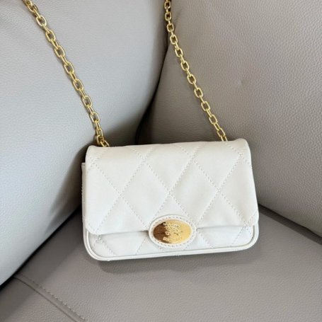 BURBERRY 6411 カーフスキン ゴールド 斜め掛けバッグ カーフスキン 19x13cm サイズ:19x13cm