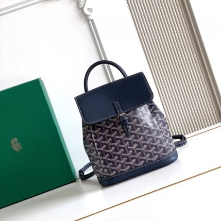 Goyard アルピン ミニリュック ボタンタイプ ブルー MAE8400 サイズ:23x19x9.5cm