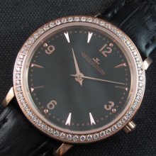 JAEGER-LECOULTRE マスター Swiss RONDA クォーツ搭載 ブラック文字盤 全国お届け