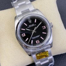 ROLEX 116000 オイスターパーペチュアル ブラック369 ピンクバー 2024超高品質